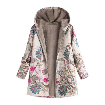Women’s Elowen Floral Fleece-Lined Hooded Coat