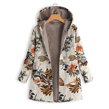 Women’s Elowen Floral Fleece-Lined Hooded Coat