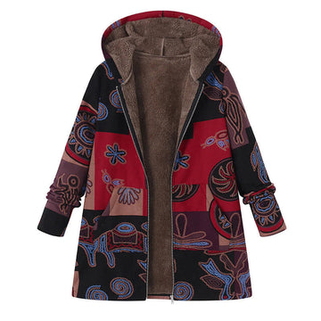 Women’s Elowen Floral Fleece-Lined Hooded Coat
