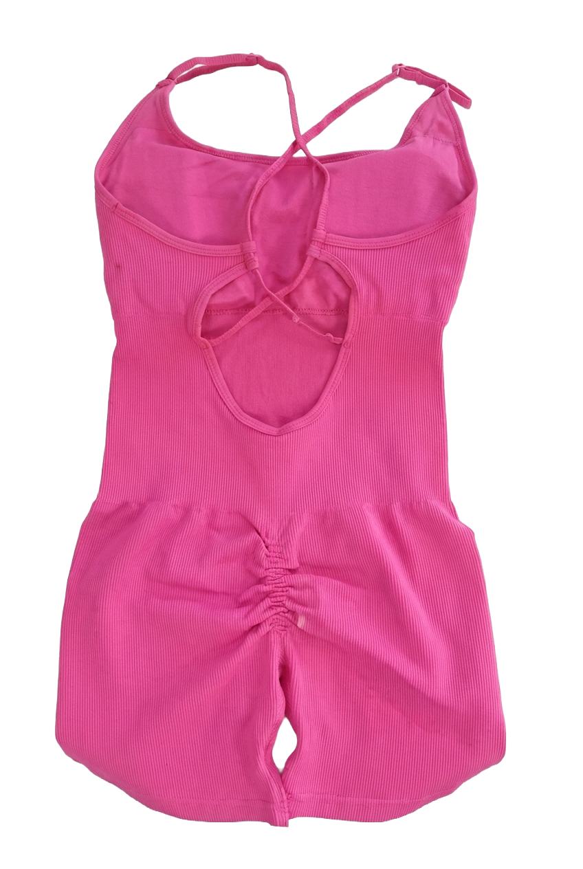 Women’s Scrunch Butt Unitard - Strappy Back Yoga Romper
