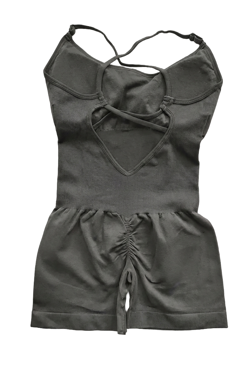 Women’s Scrunch Butt Unitard - Strappy Back Yoga Romper