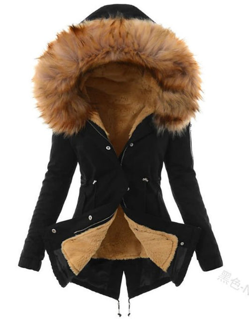 Women’s Faux Fur Lined Winter Parka - Hooded Coat Fur Trim
