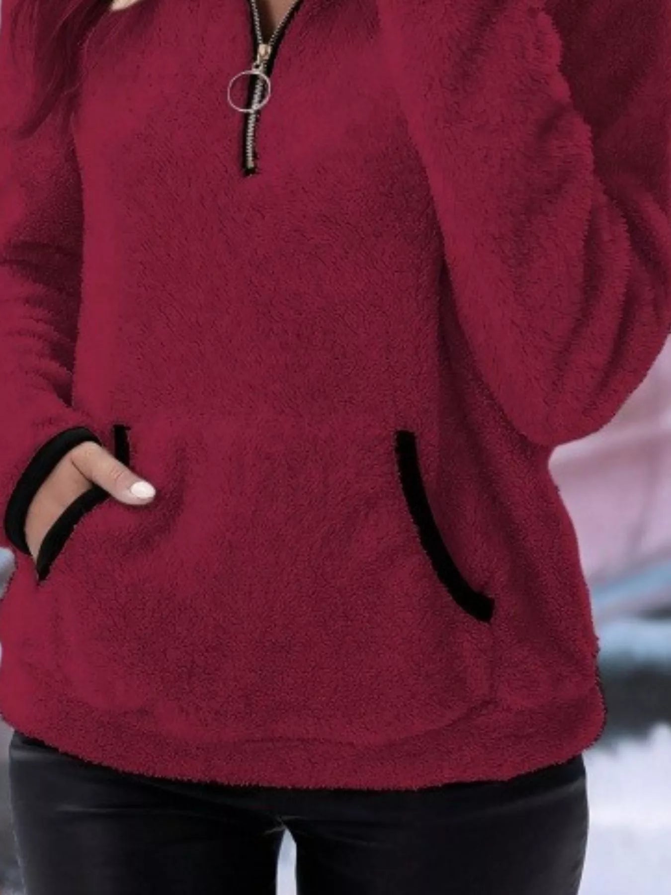 Women’s Half-Zip Teddy Fleece Pullover