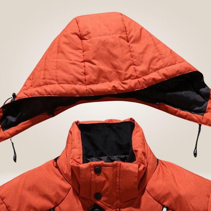 Men’s Insulated Hooded Winter Jacket - Waterproof Zip-Up Puffer Coat