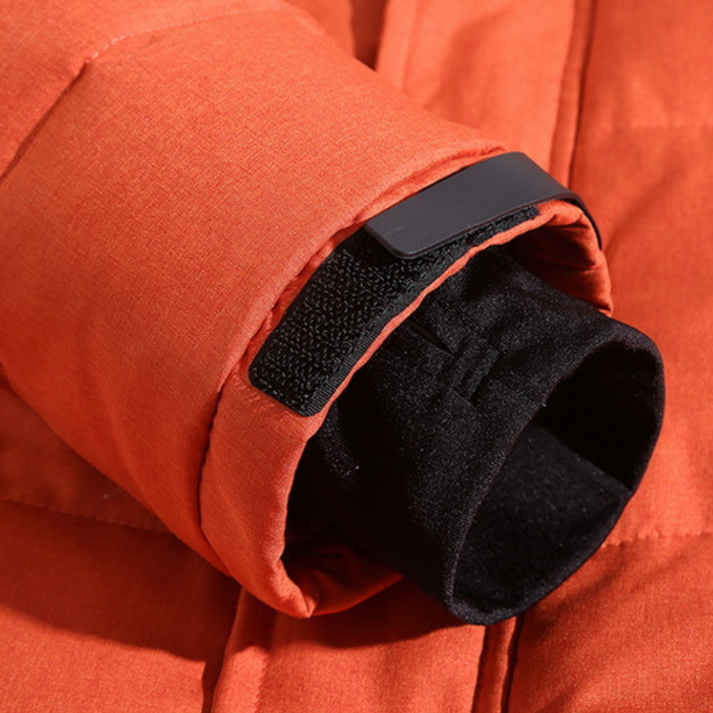 Men’s Insulated Hooded Winter Jacket - Waterproof Zip-Up Puffer Coat