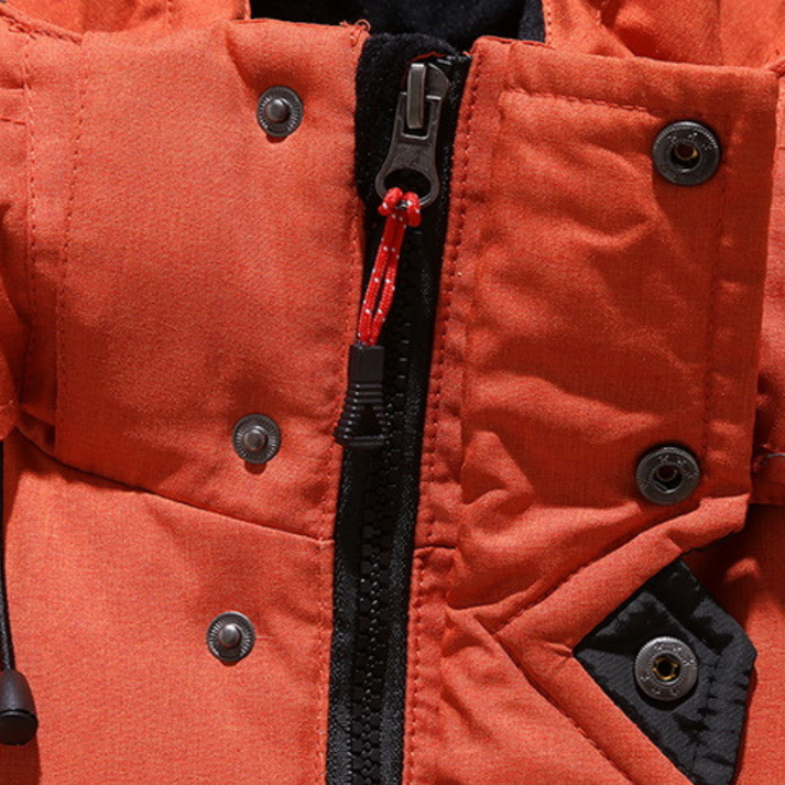 Men’s Insulated Hooded Winter Jacket - Waterproof Zip-Up Puffer Coat