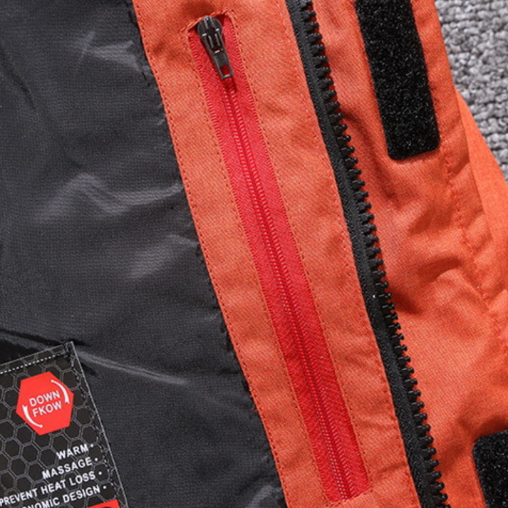Men’s Insulated Hooded Winter Jacket - Waterproof Zip-Up Puffer Coat