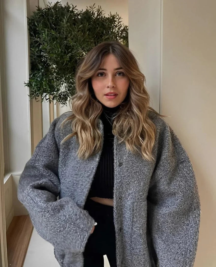 Women’s Wool-Blend Oversized Jacket