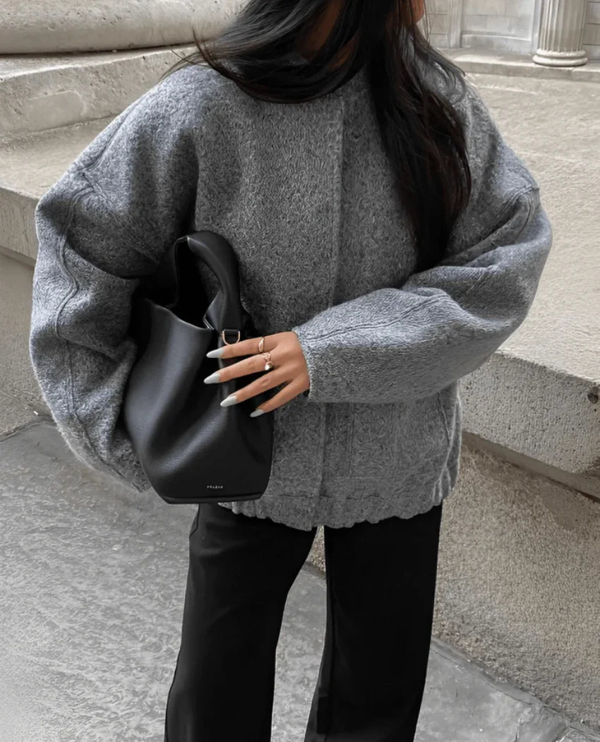 Women’s Wool-Blend Oversized Jacket