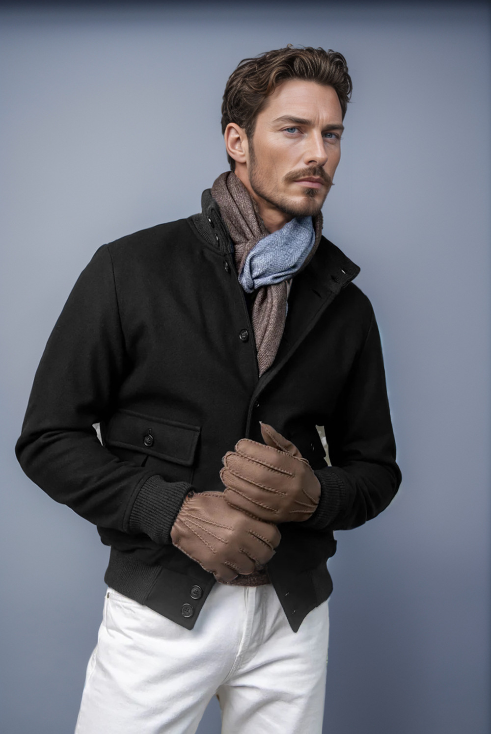 Men’s Classic Tailored Coat – Modern Button-Up Winter Jacket