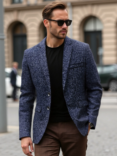 Men’s Slim Fit Classic Blazer - Modern Tailored Casual Jacket
