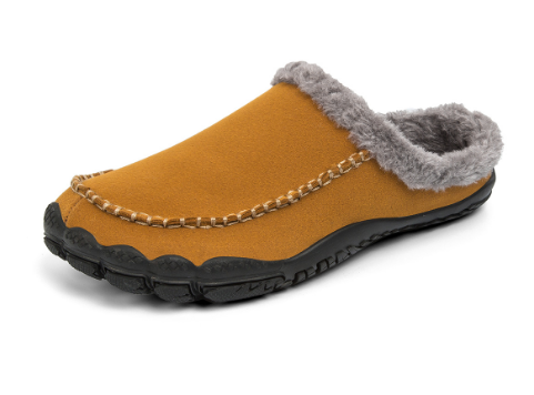 Men’s Slip-On Indoor Slippers – Warm Lined Comfort Mules