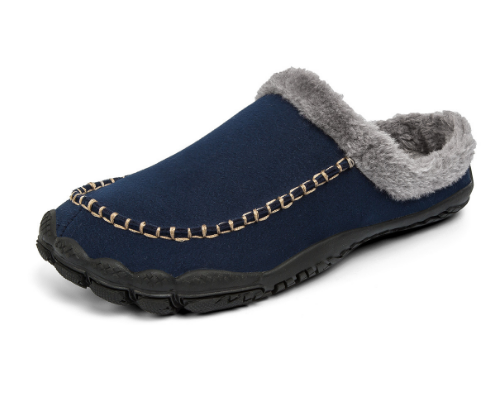 Men’s Slip-On Indoor Slippers – Warm Lined Comfort Mules