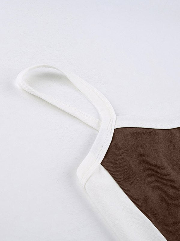 Women’s Vintage Crop Cami Top - Contrast Stripe