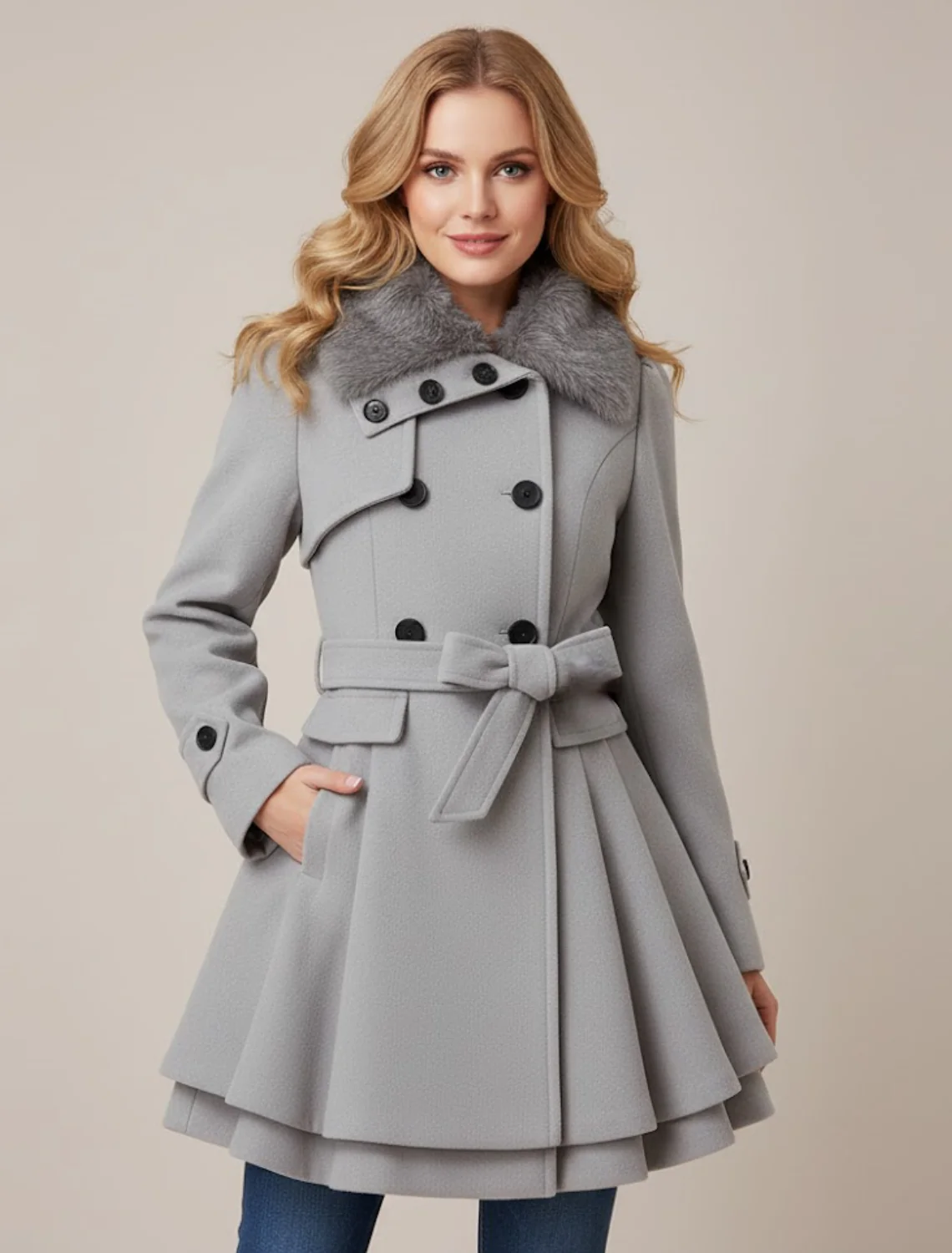 Women’s Belgravia Double-Layer Trench Coat - Elegant Tailored Silhouette