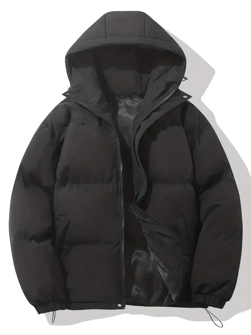 Men’s ArcticShield Hooded Puffer Jacket - Insulated Zip-Up Coat