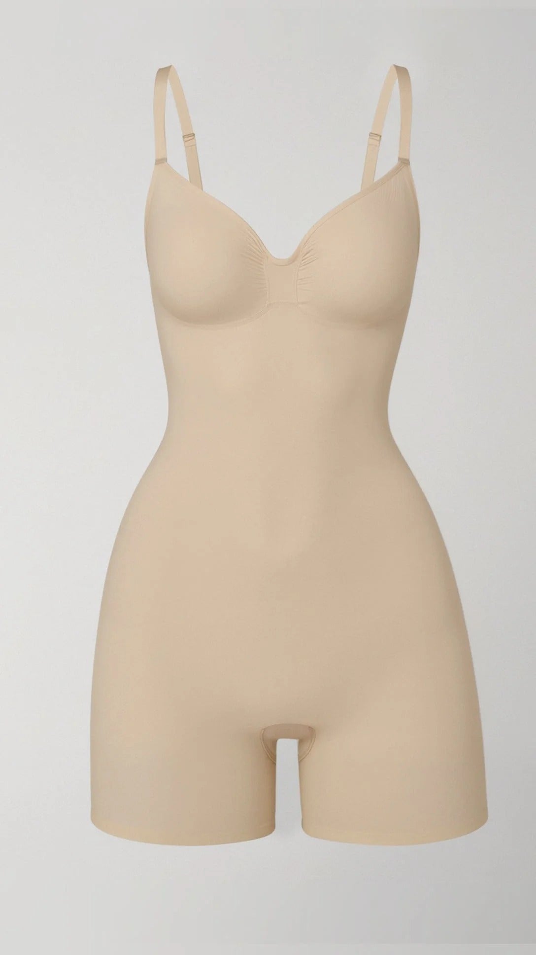 Women’s Seamless Shaping Bodysuit - Mid-Thigh Sculpting Fit