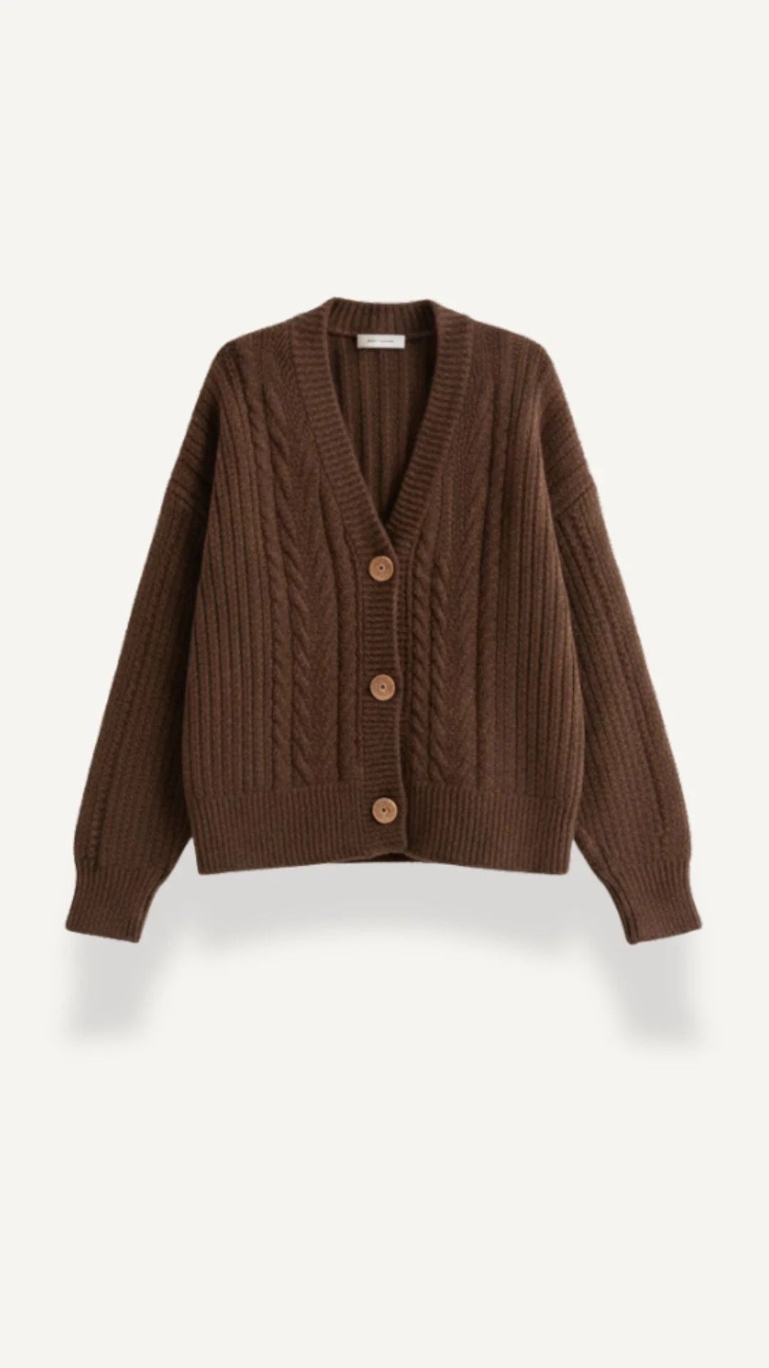 Women’s Janet Oversized Cable Knit Cardigan - Classic Button-Down Layer