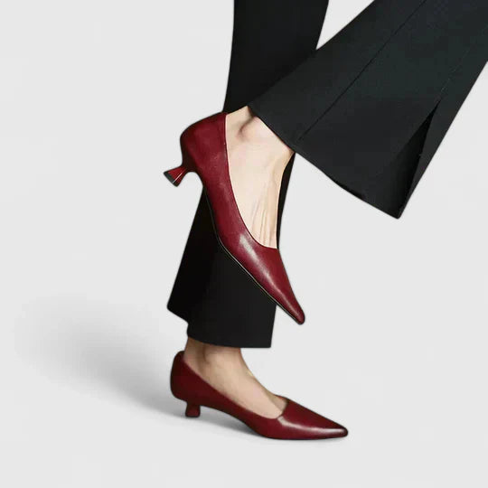 Women's Classic Pointed-Toe Low Heel Pumps