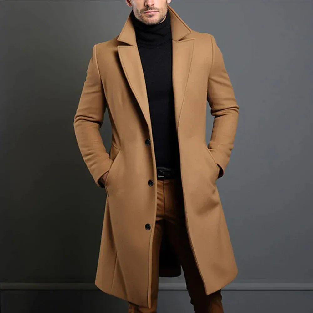 Men’s Winchester Longline Wool-Blend Overcoat