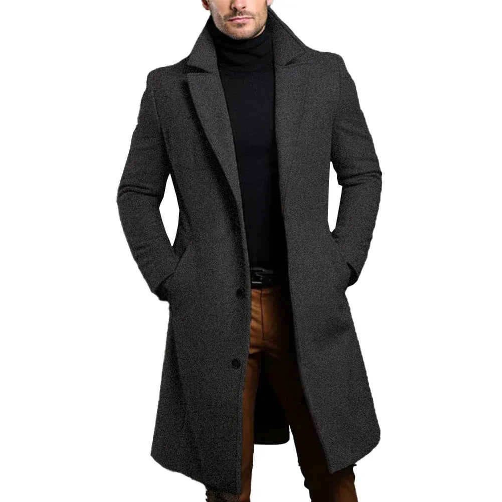 Men’s Winchester Longline Wool-Blend Overcoat
