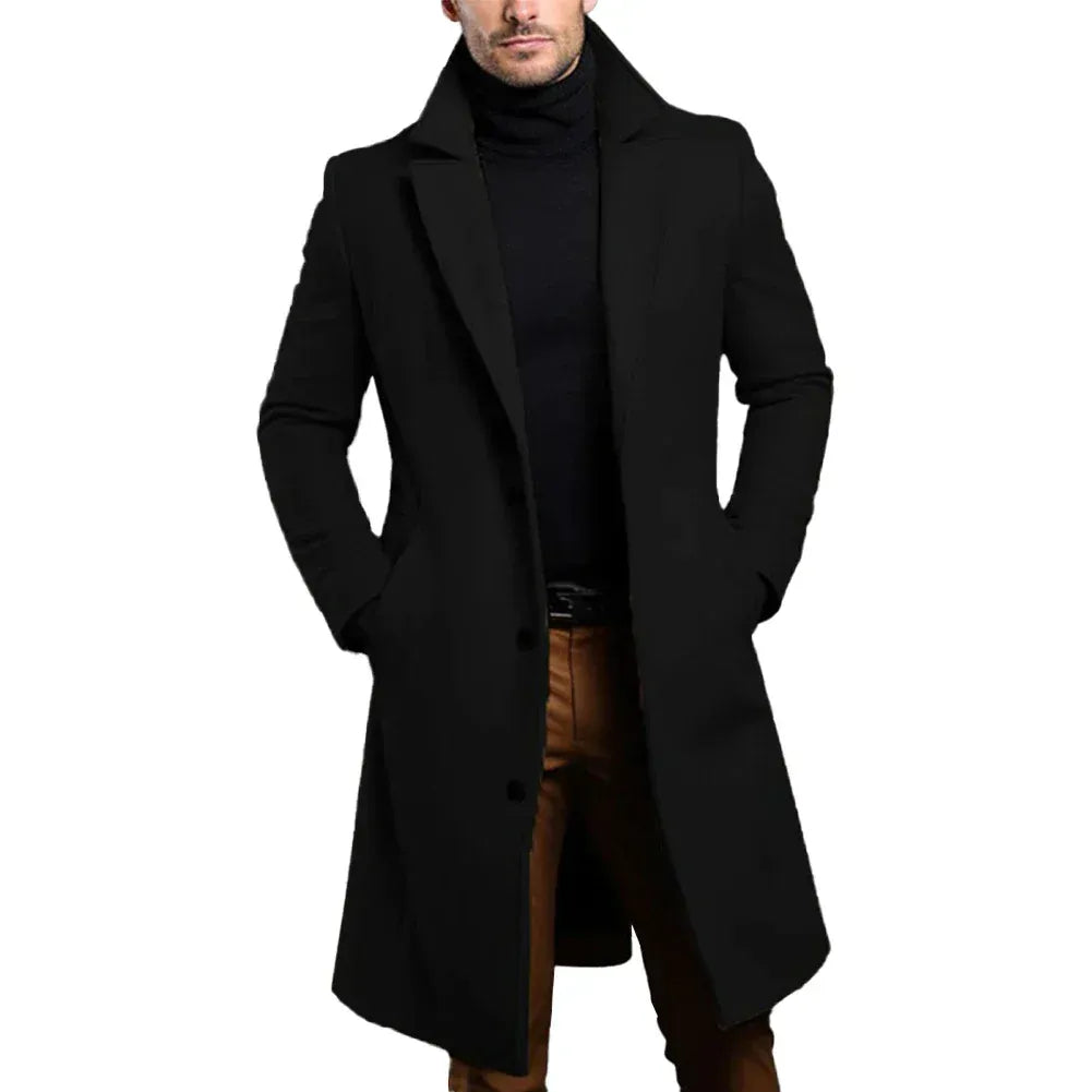 Men’s Winchester Longline Wool-Blend Overcoat
