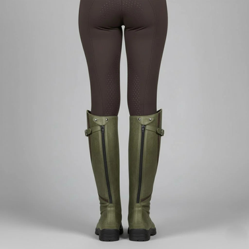 Women’s Tall Rubber Riding Boots - Waterproof Knee-High Style