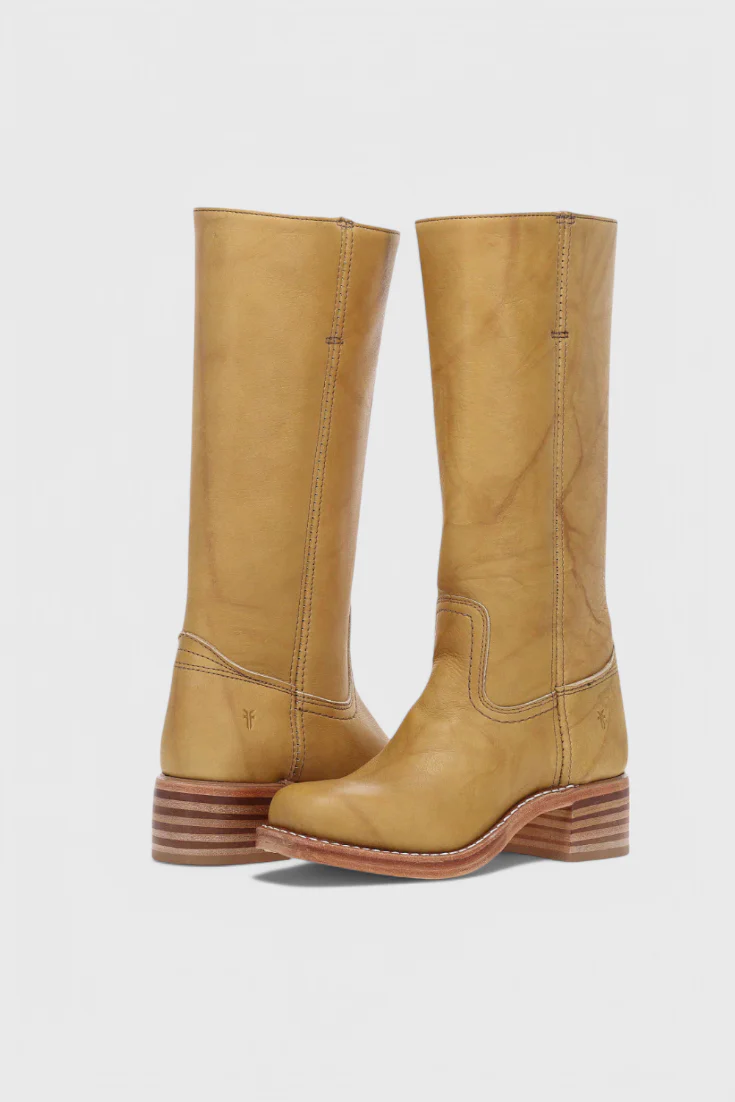 Women’s Stacked-Heel Knee-High Boots - Classic Western-Inspired Look