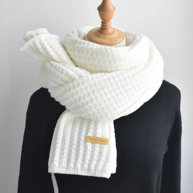Women’s Ribbed Knit Scarf – Oversized Winter Wrap