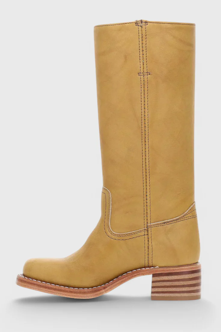 Women’s Stacked-Heel Knee-High Boots - Classic Western-Inspired Look