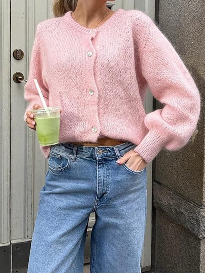 Women’s Classic Button-Up Knit Cardigan - Timeless Everyday Layer