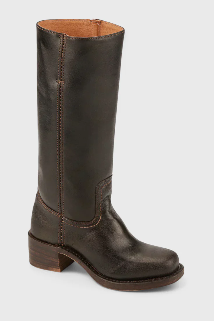 Women’s Stacked-Heel Knee-High Boots - Classic Western-Inspired Look
