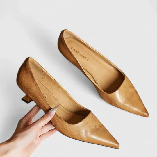 Women's Classic Pointed-Toe Low Heel Pumps