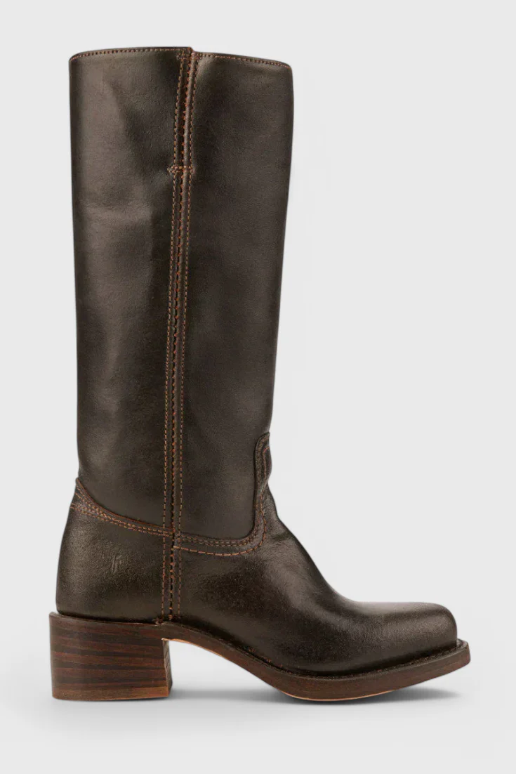 Women’s Stacked-Heel Knee-High Boots - Classic Western-Inspired Look