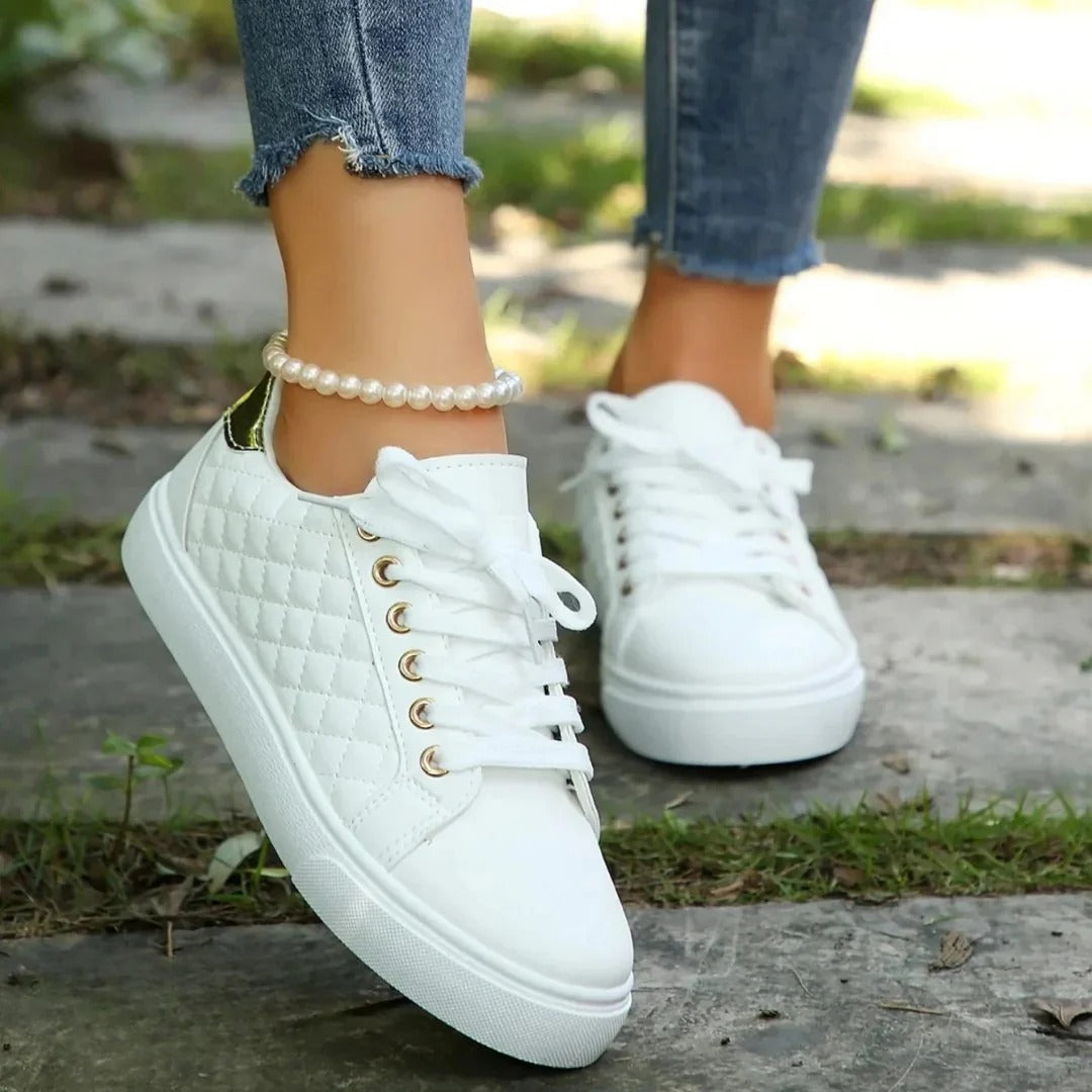 Women’s Clarice Quilted Lace-Up Sneakers