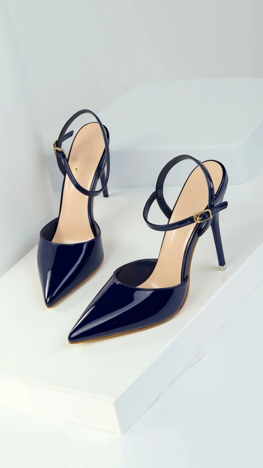 Women’s Ashley Patent Court Heels – Elegant Pointed Toe Stilettos