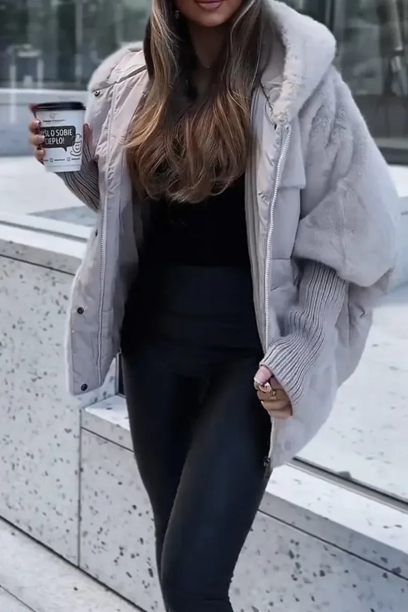 Women’s Aria Plush Panel Hooded Puffer Jacket