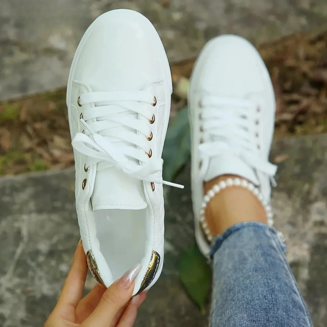 Women’s Clarice Quilted Lace-Up Sneakers