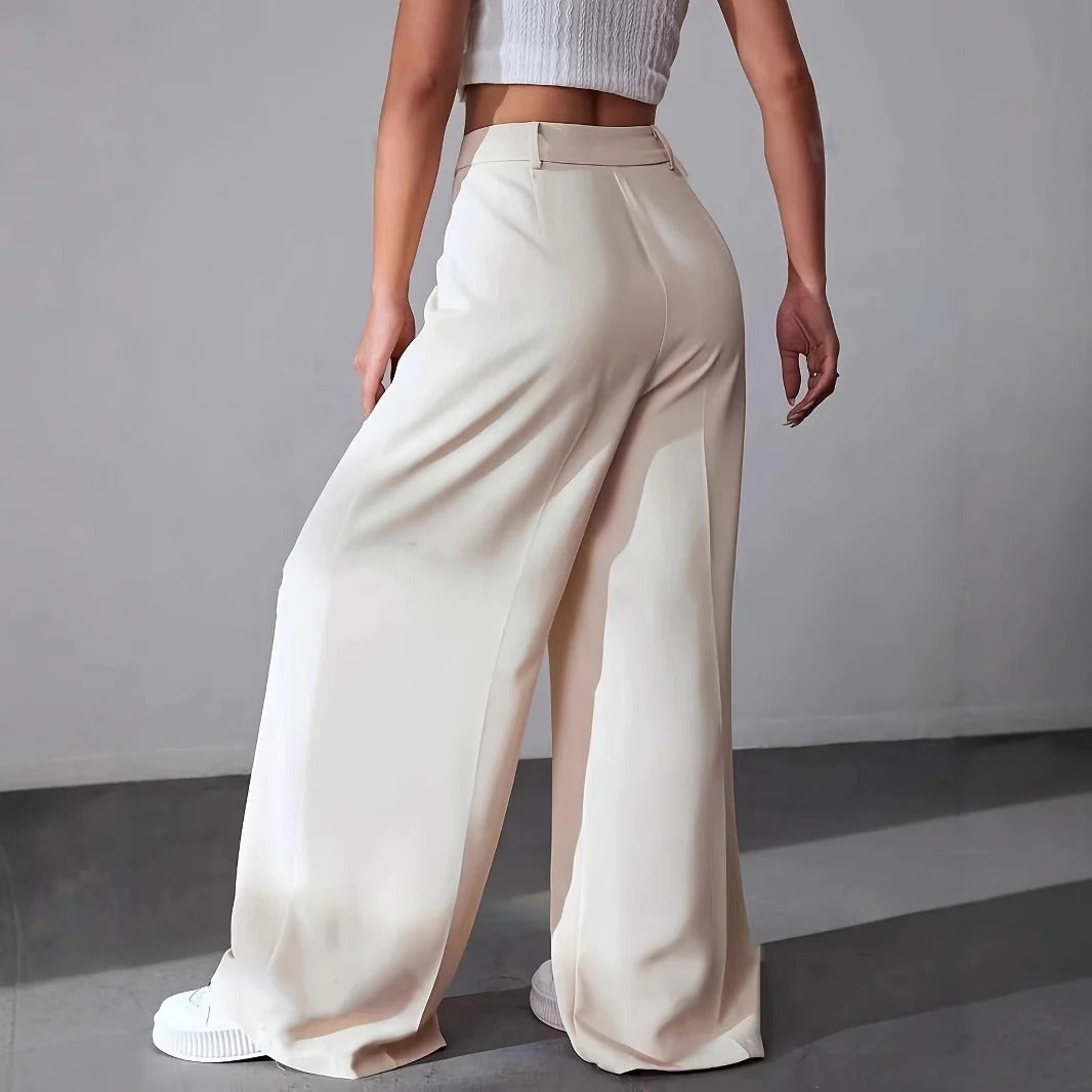 Women’s High-Waist Wide-Leg Trousers - Tailored Pants Everyday Style