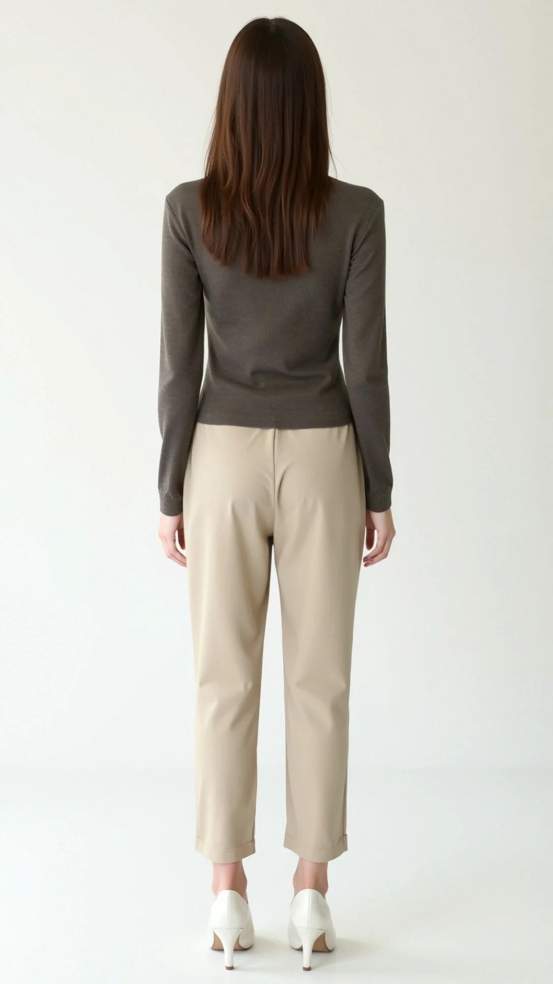 Women’s Cutout Long Sleeve Top - Mock Neck Fitted Blouse