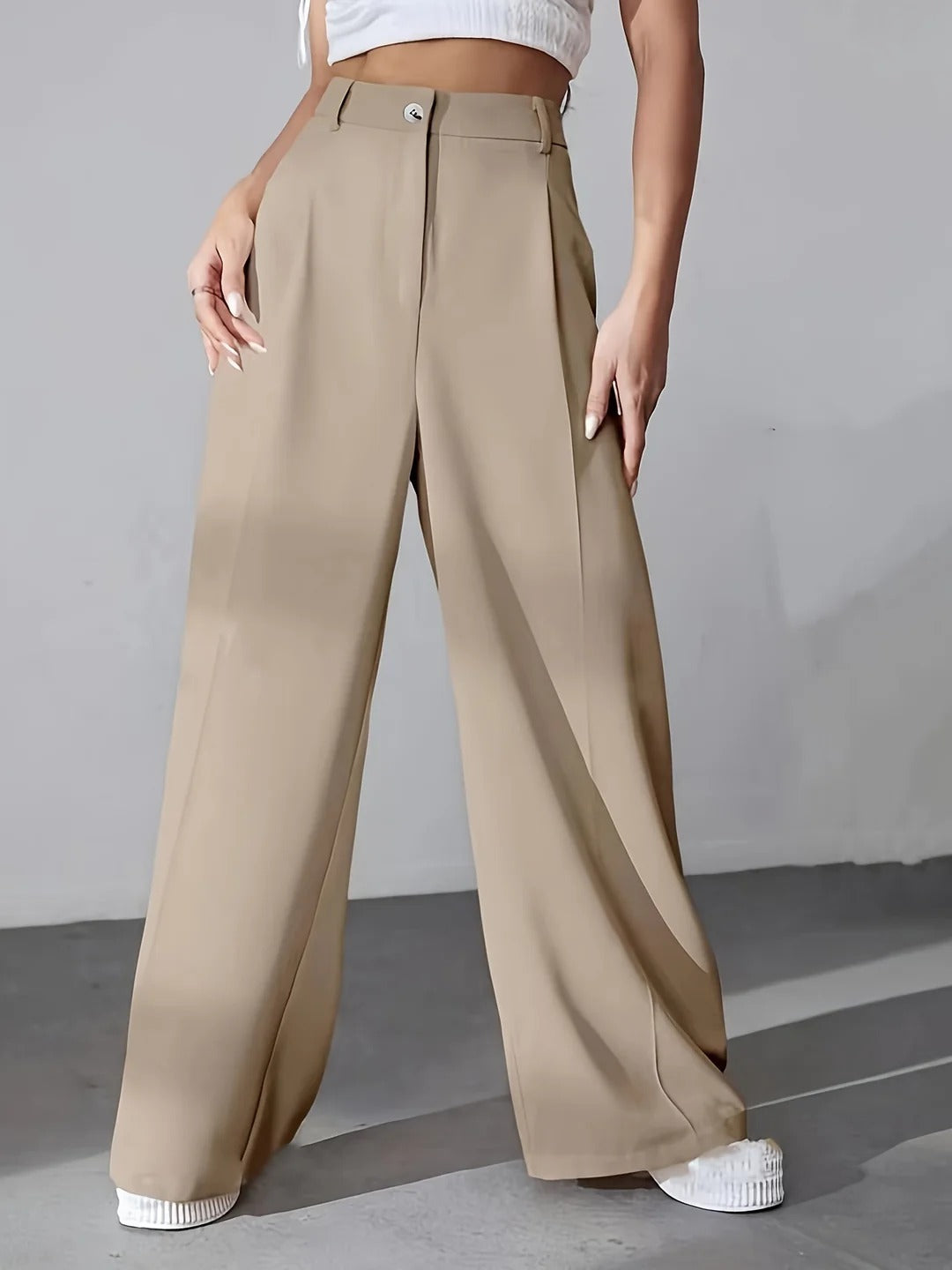 Women’s High-Waist Wide-Leg Trousers - Tailored Pants Everyday Style