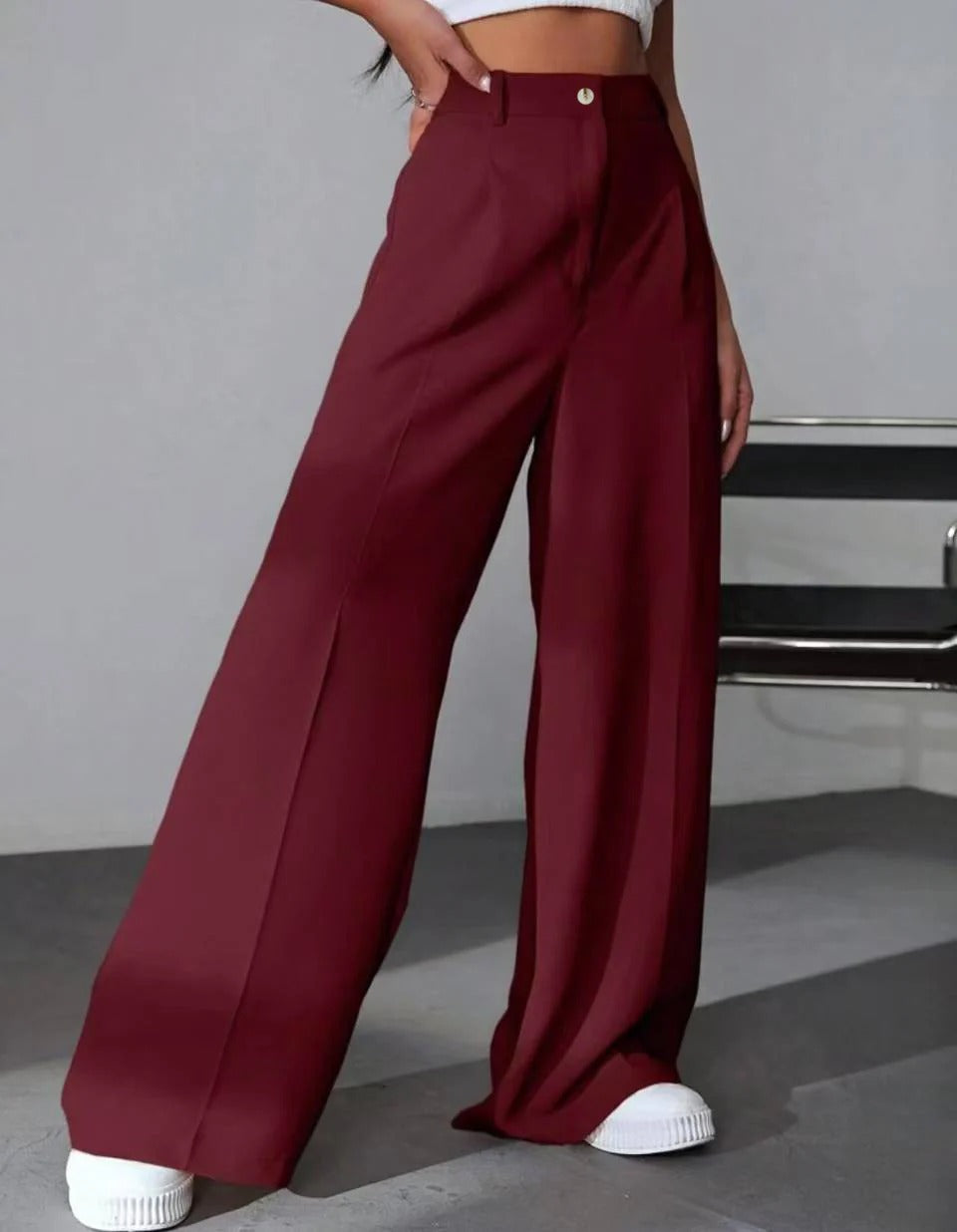 Women’s High-Waist Wide-Leg Trousers - Tailored Pants Everyday Style