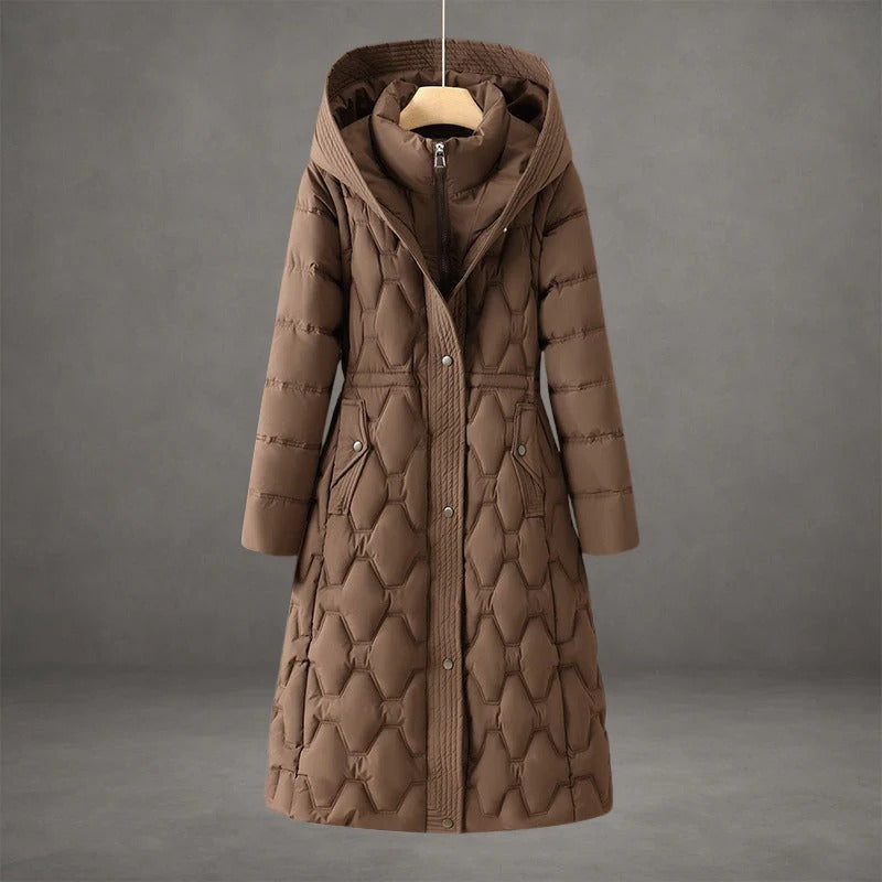 Women’s Avalon Quilted Longline Hooded Coat - Elegant Winter Outerwear