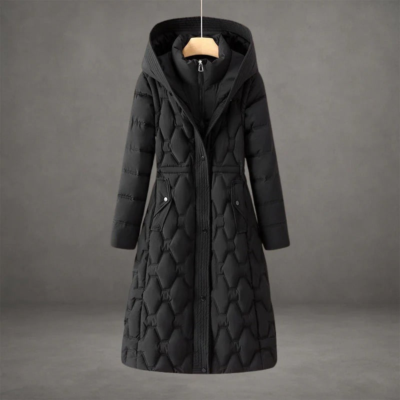 Women’s Avalon Quilted Longline Hooded Coat - Elegant Winter Outerwear