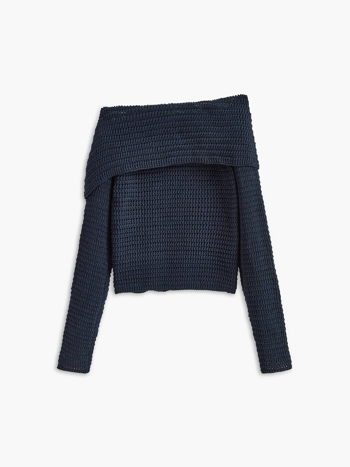 Women’s Off-Shoulder Knit Cardigan - Asymmetric Button Sweater