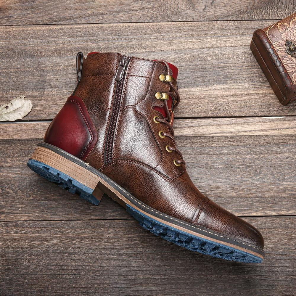 Men’s Lace-Up Ankle Boots - Classic Dress Work Boots