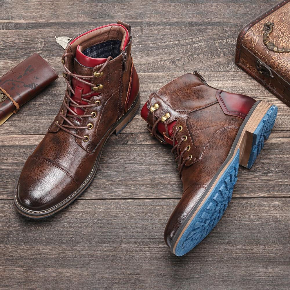 Men’s Lace-Up Ankle Boots - Classic Dress Work Boots