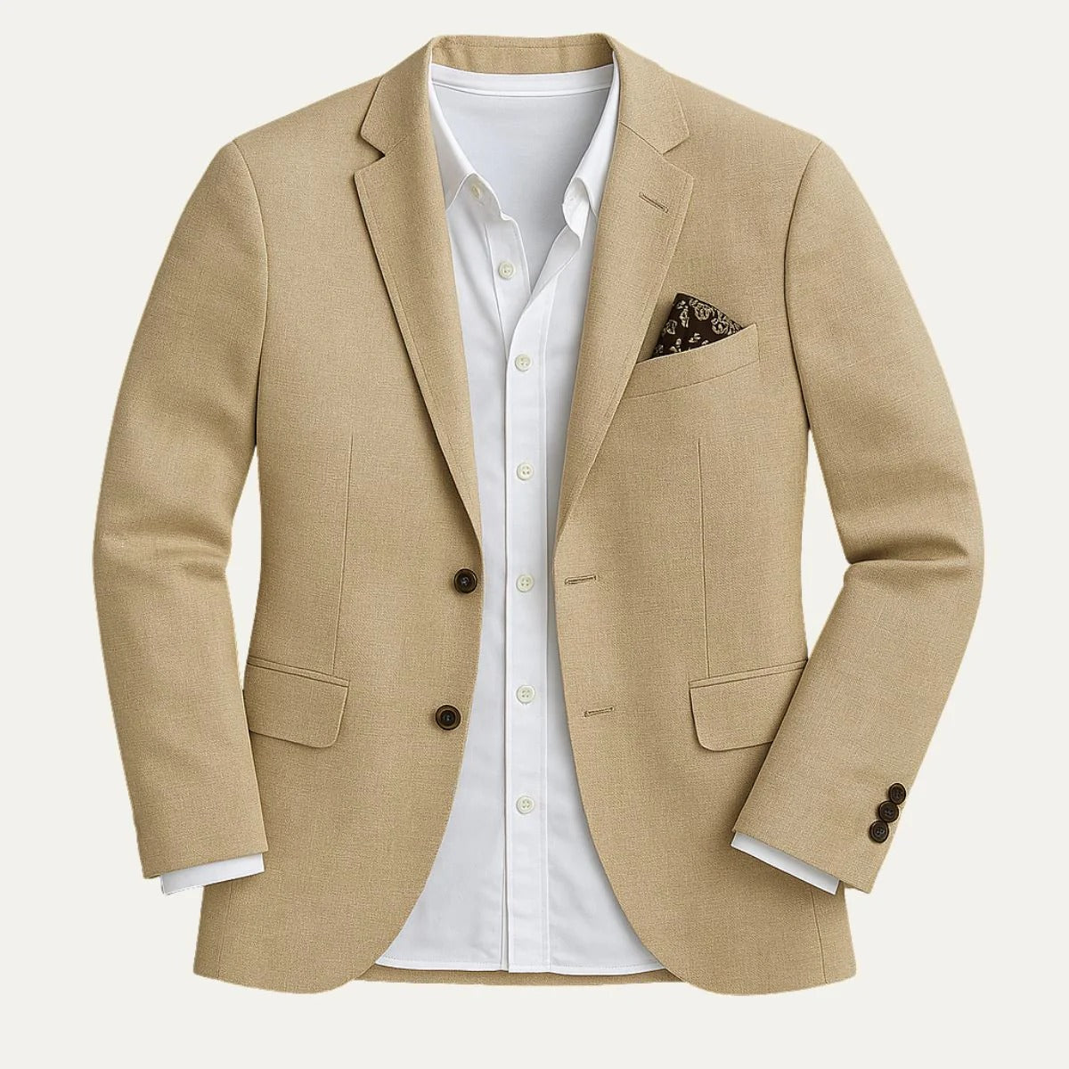 Men’s Casual Tailored Blazer - Modern Two-Button Smart Jacket