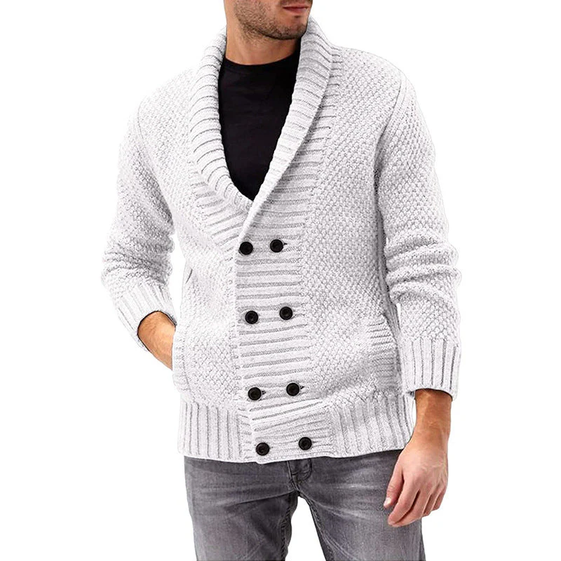 Men’s Ashton Double-Breasted Knit Cardigan