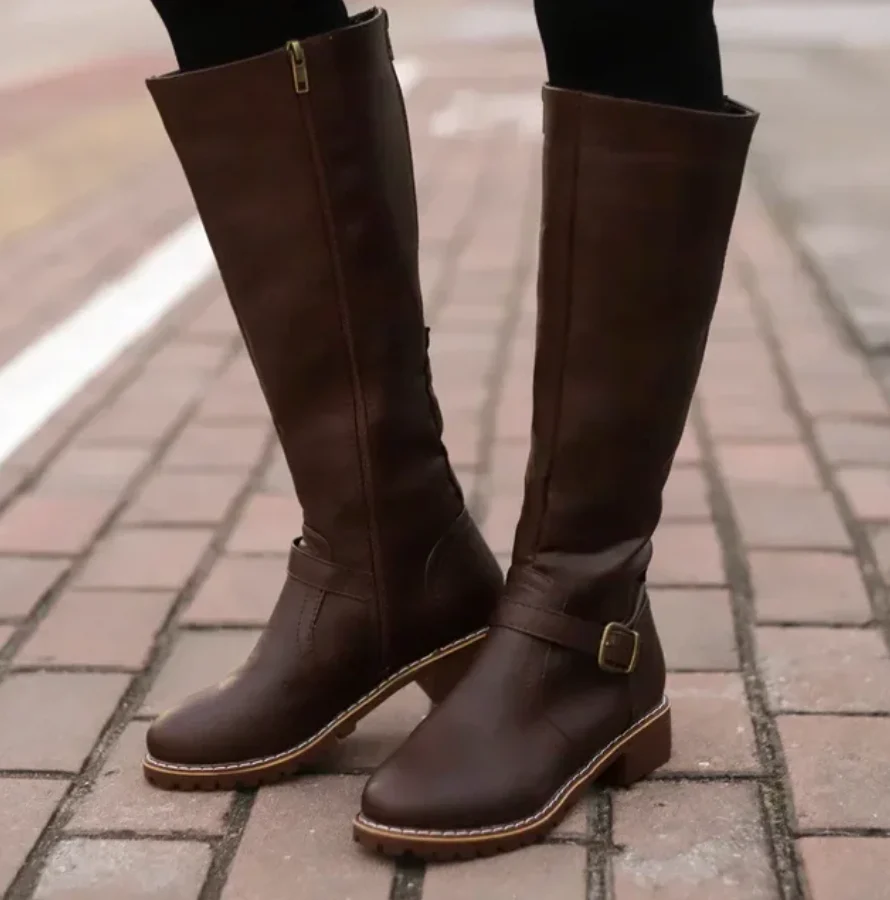 Women’s Emma Tall Buckle Boots - Classic Knee-High Everyday Style